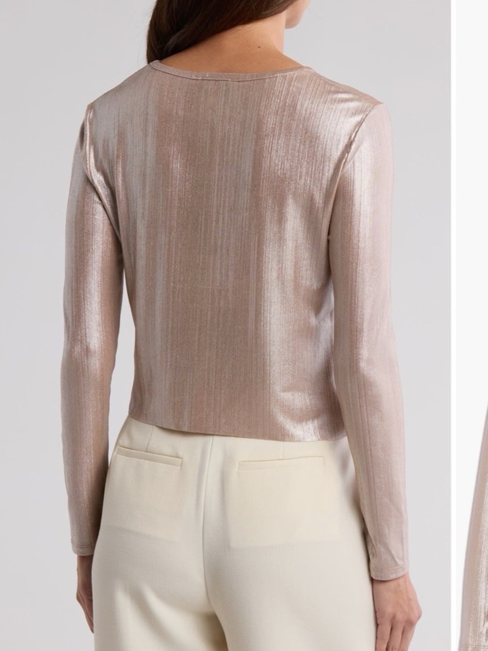 NWT Robert Rodriquez Foil Metallic Top - Picture 5 of 8